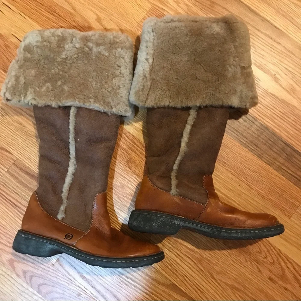▪️Born Leather & Shearling Boots